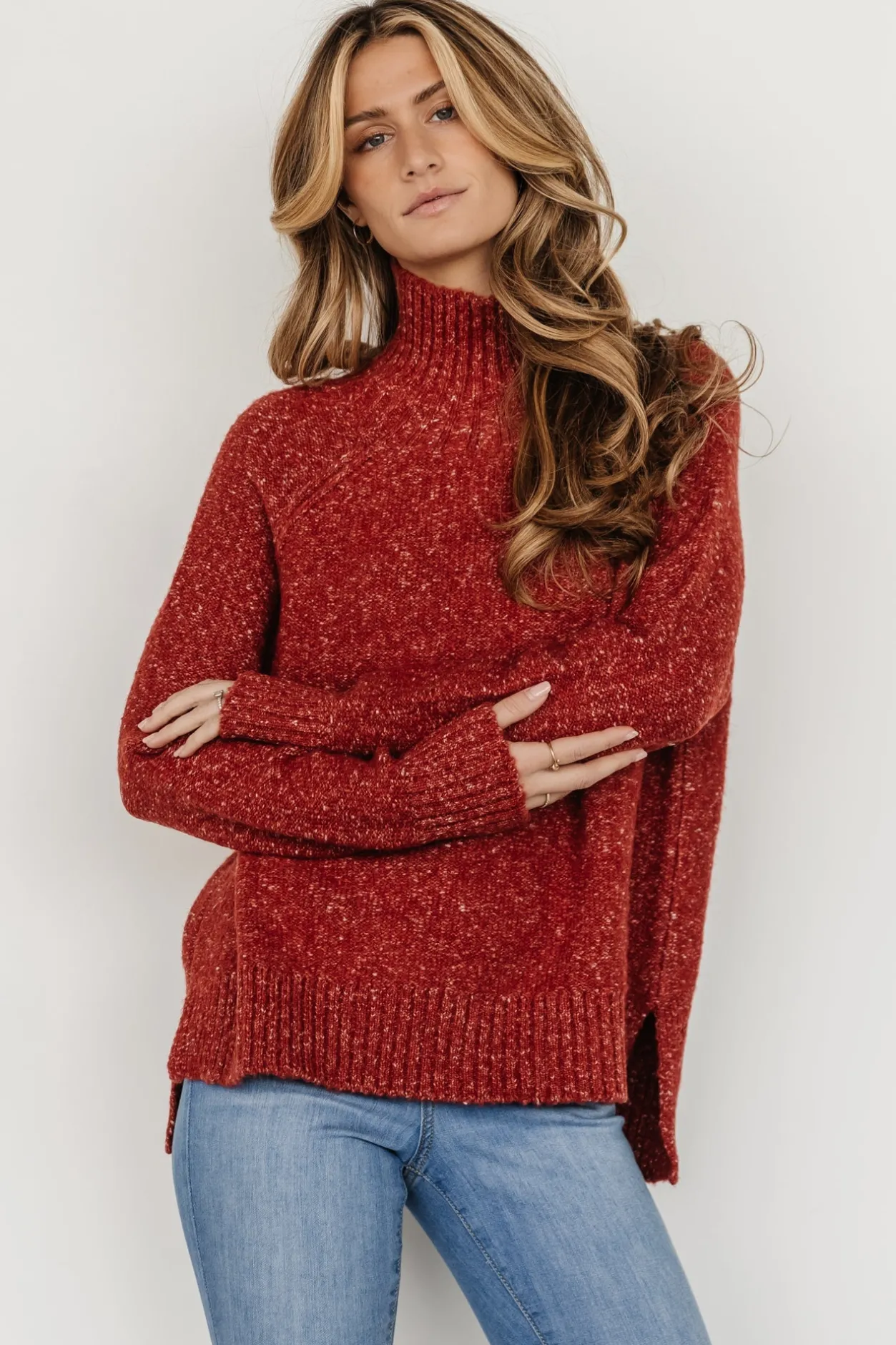 Fashion Baltic Born Oaklynn Turtleneck Sweater | Heather Rust HeatherRust