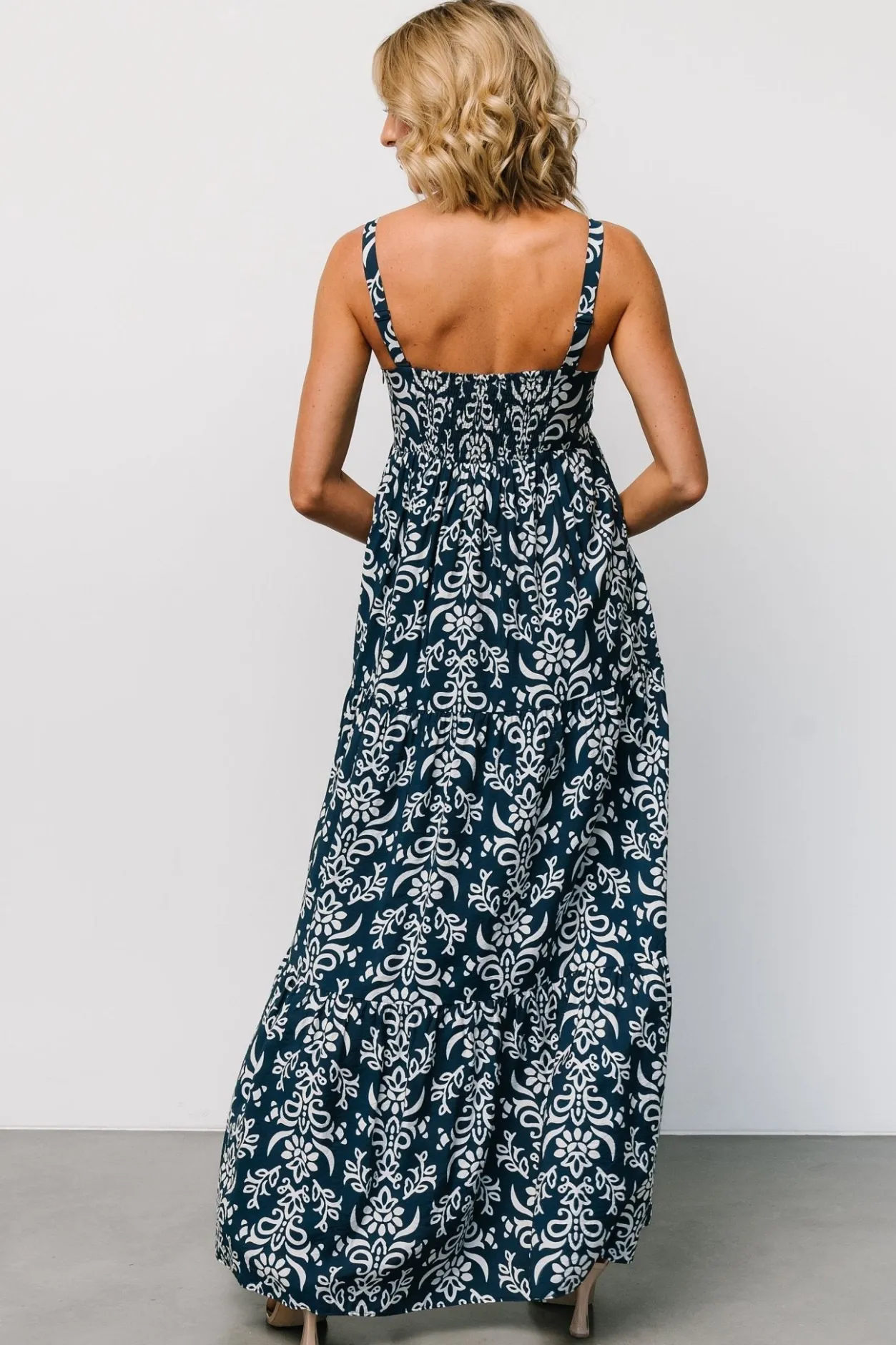 New Baltic Born Oceanside Maxi Dress | Navy Print NavyPrint