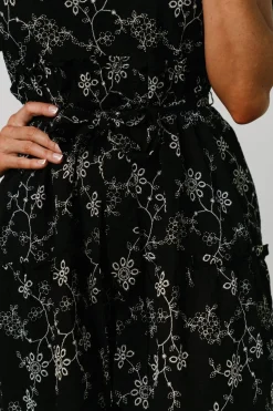 Sale Baltic Born Odeya Tiered Midi Dress | Black + White Black+White