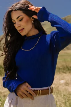 Outlet Baltic Born Olympia Sweater Top | Cobalt