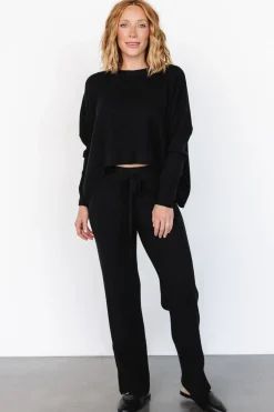 Best Baltic Born Owen Waffle Sweater Top | Black