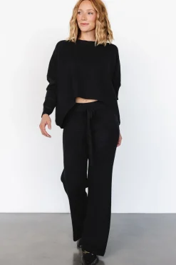 Best Baltic Born Owen Waffle Sweater Top | Black