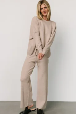 Outlet Baltic Born Owen Waffle Sweater Top | Oatmeal