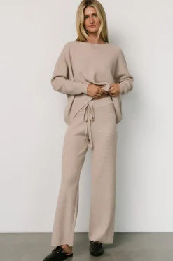 Outlet Baltic Born Owen Waffle Sweater Top | Oatmeal