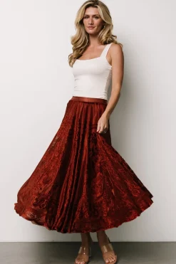 Best Baltic Born Palini Velvet Skirt | Rust