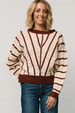 Hot Baltic Born Paola Pointelle Sweater | Cream + Copper Cream+Copper