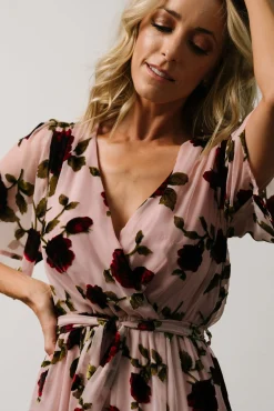 Online Baltic Born Parisian Velvet Maxi Dress | Blush Rose Floral BlushRoseFloral