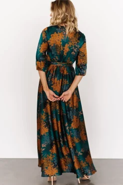 Online Baltic Born Paula Satin Maxi Dress | Jade Multi JadeMulti