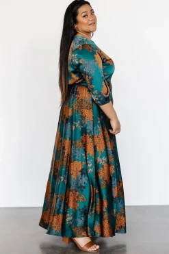 Online Baltic Born Paula Satin Maxi Dress | Jade Multi JadeMulti