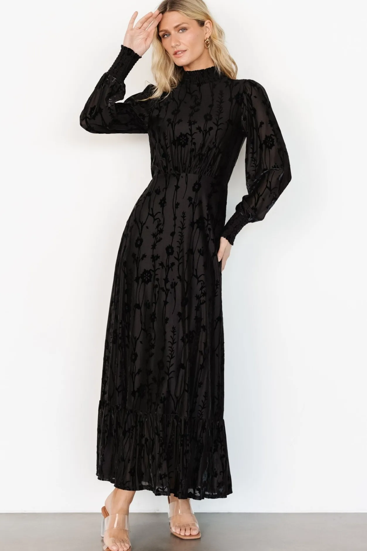 Best Baltic Born Penelope Velvet Maxi Dress | Black