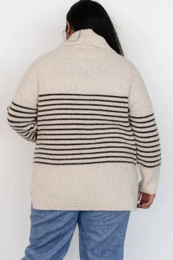 Outlet Baltic Born Pennington Turtleneck Sweater | Cream Multi Stripe CreamMultiStripe