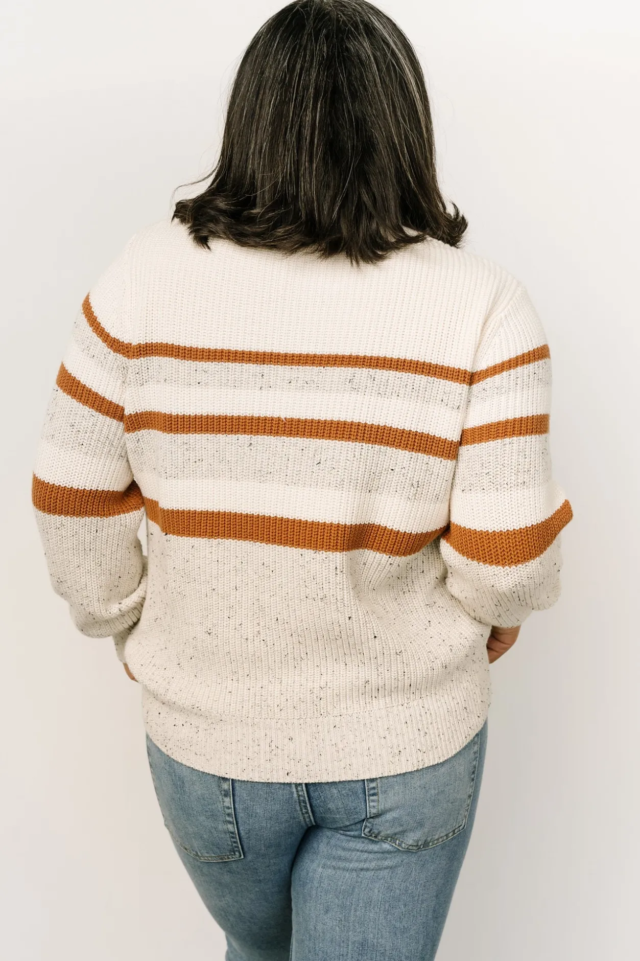 Fashion Baltic Born Peyton Striped Sweater | Cream + Camel Cream+Camel