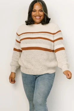 Fashion Baltic Born Peyton Striped Sweater | Cream + Camel Cream+Camel
