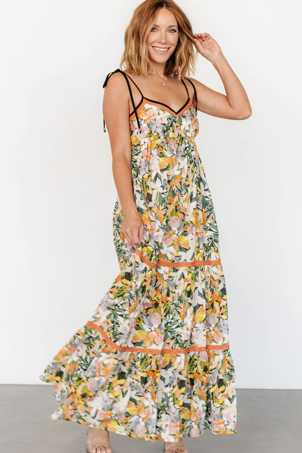 New Baltic Born Pierrette Maxi Dress | Tangerine Multi TangerineMulti