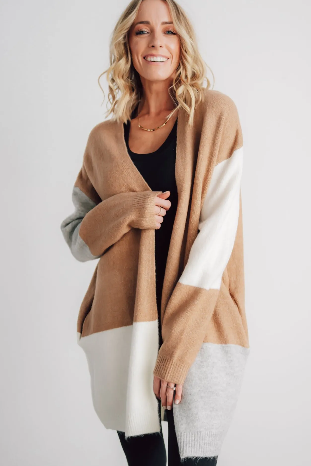 Outlet Baltic Born Pierson Color Block Cardigan | Camel