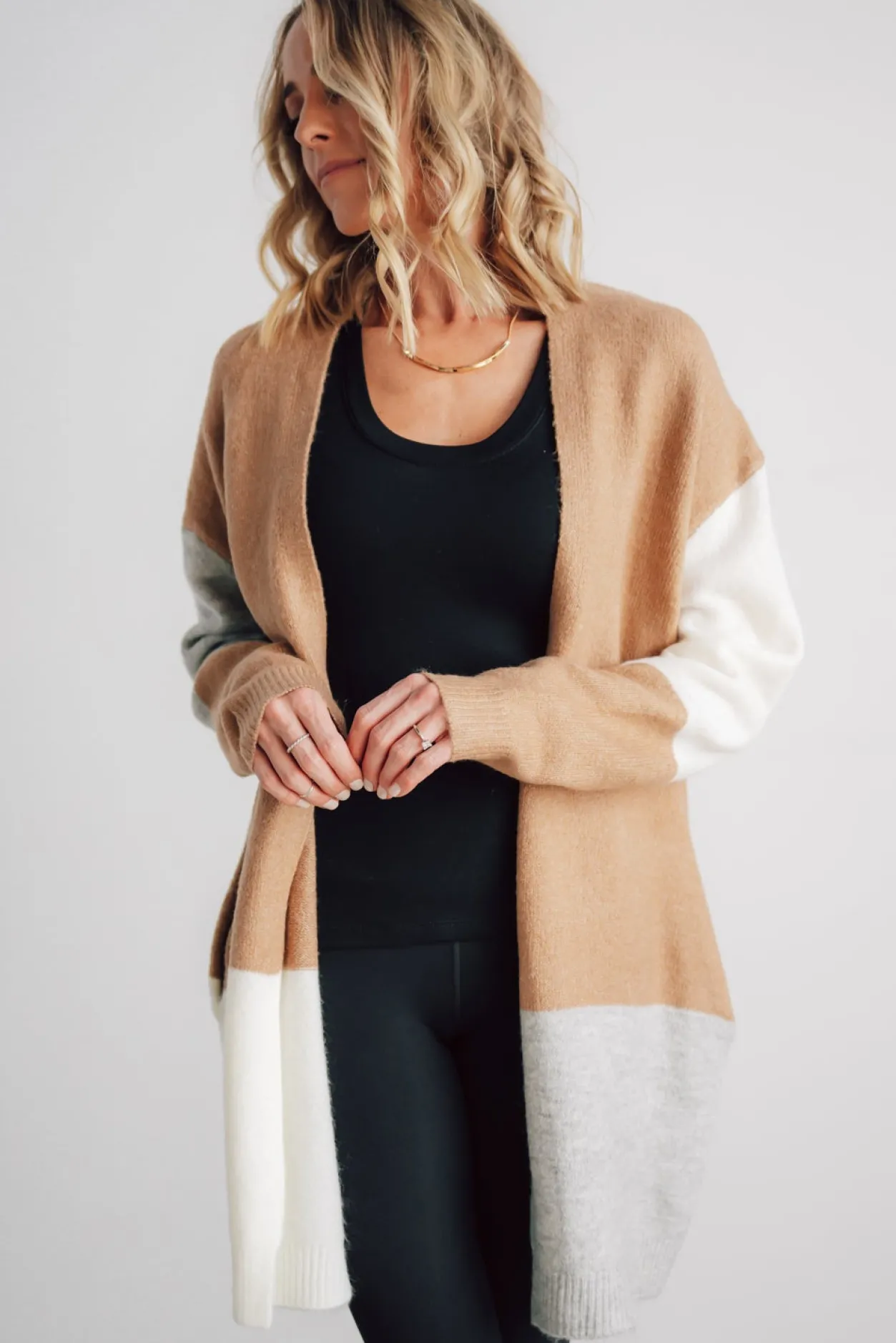 Outlet Baltic Born Pierson Color Block Cardigan | Camel