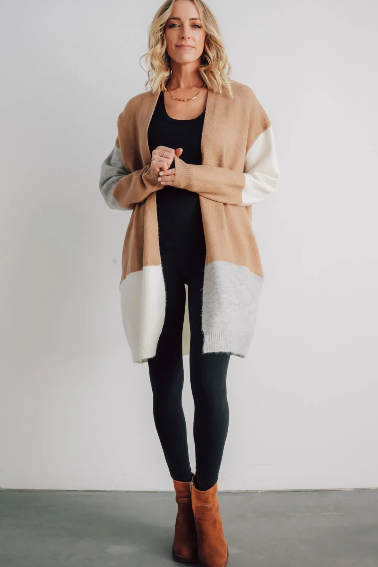 Outlet Baltic Born Pierson Color Block Cardigan | Camel