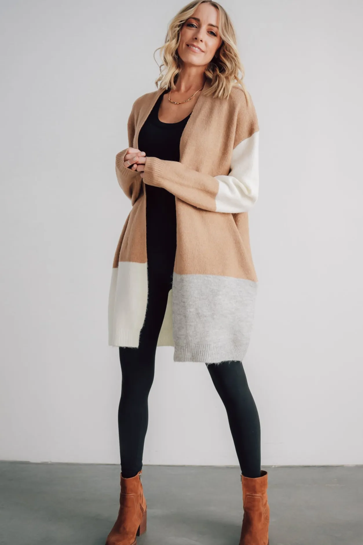 Outlet Baltic Born Pierson Color Block Cardigan | Camel