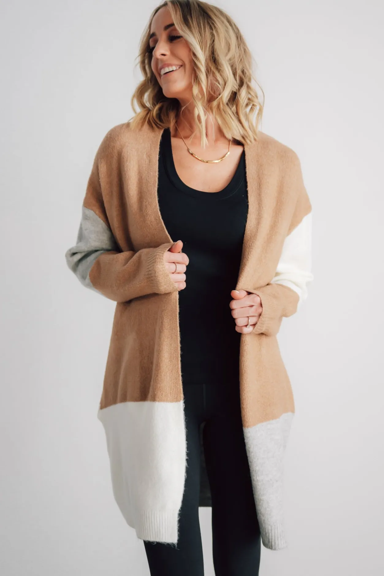 Outlet Baltic Born Pierson Color Block Cardigan | Camel