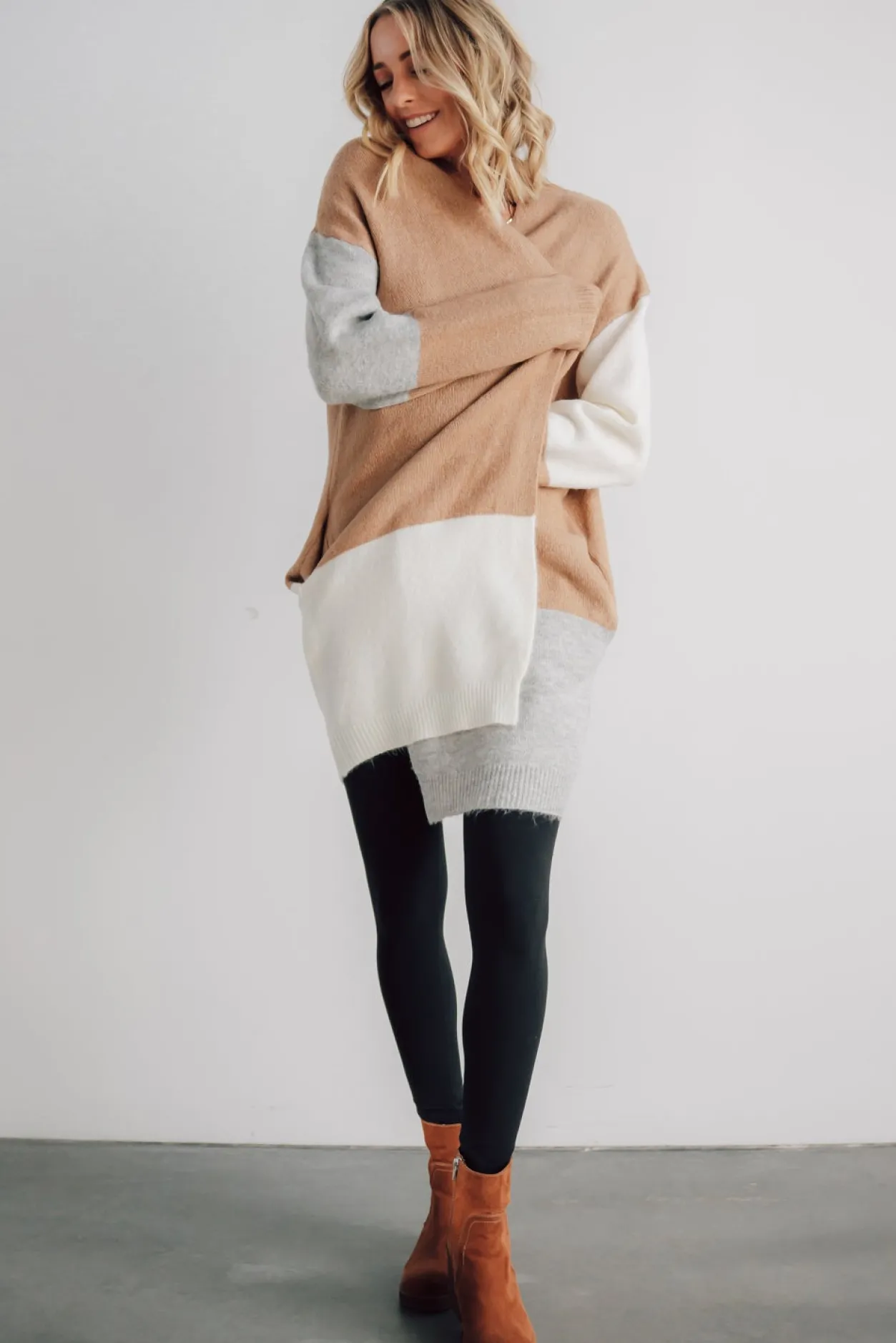 Outlet Baltic Born Pierson Color Block Cardigan | Camel