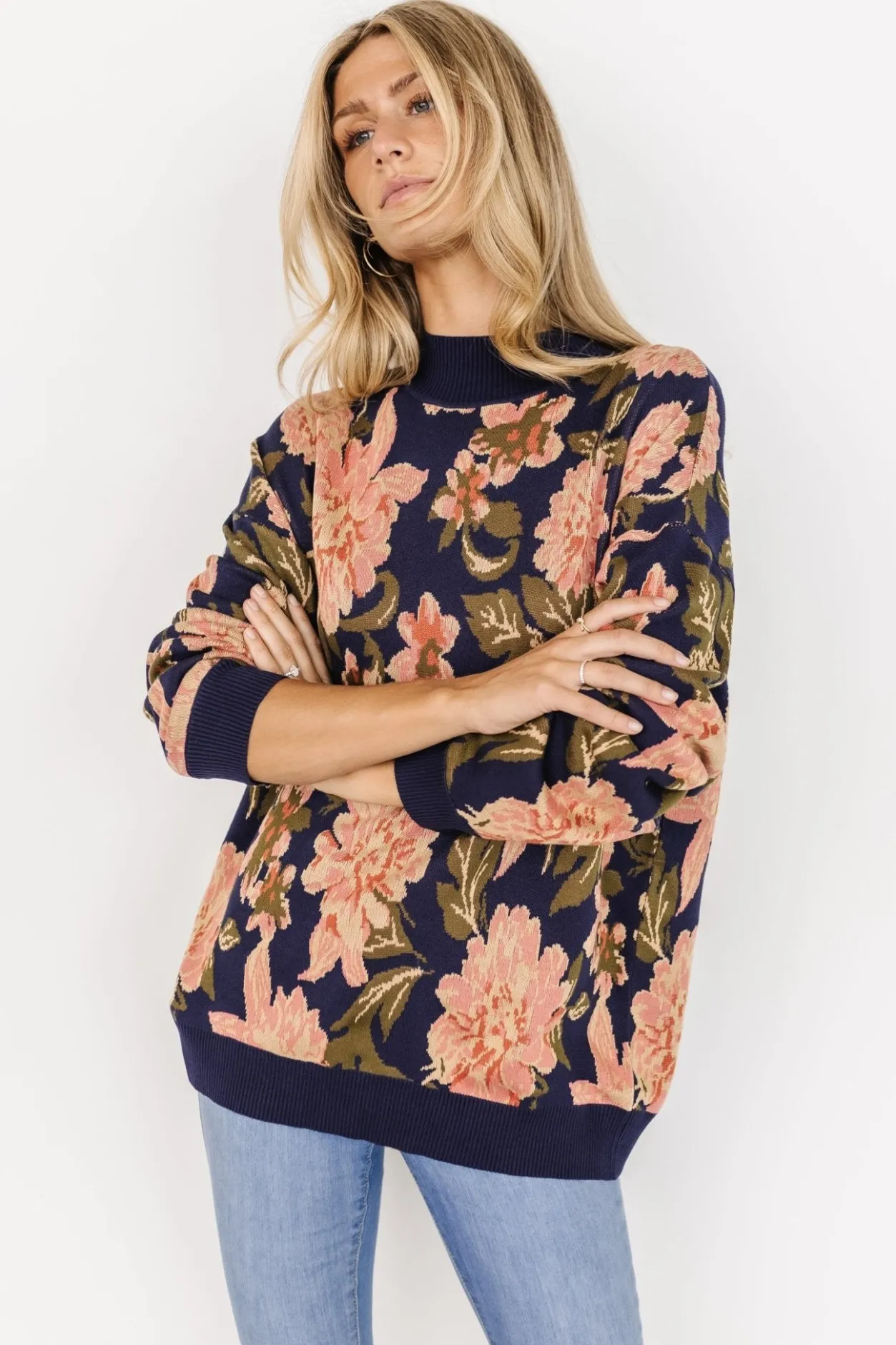 Fashion Baltic Born Polly Sweater | Navy Multi Floral NavyMultiFloral