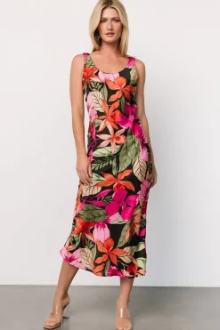 Discount Baltic Born Positano Tank Midi Dress | Black Multi BlackMulti