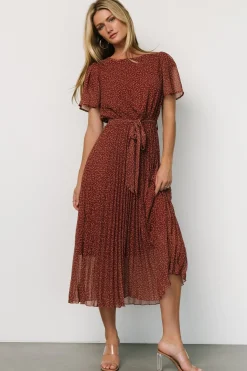 Hot Baltic Born Prim Pleated Dress | Dark Rust DarkRust