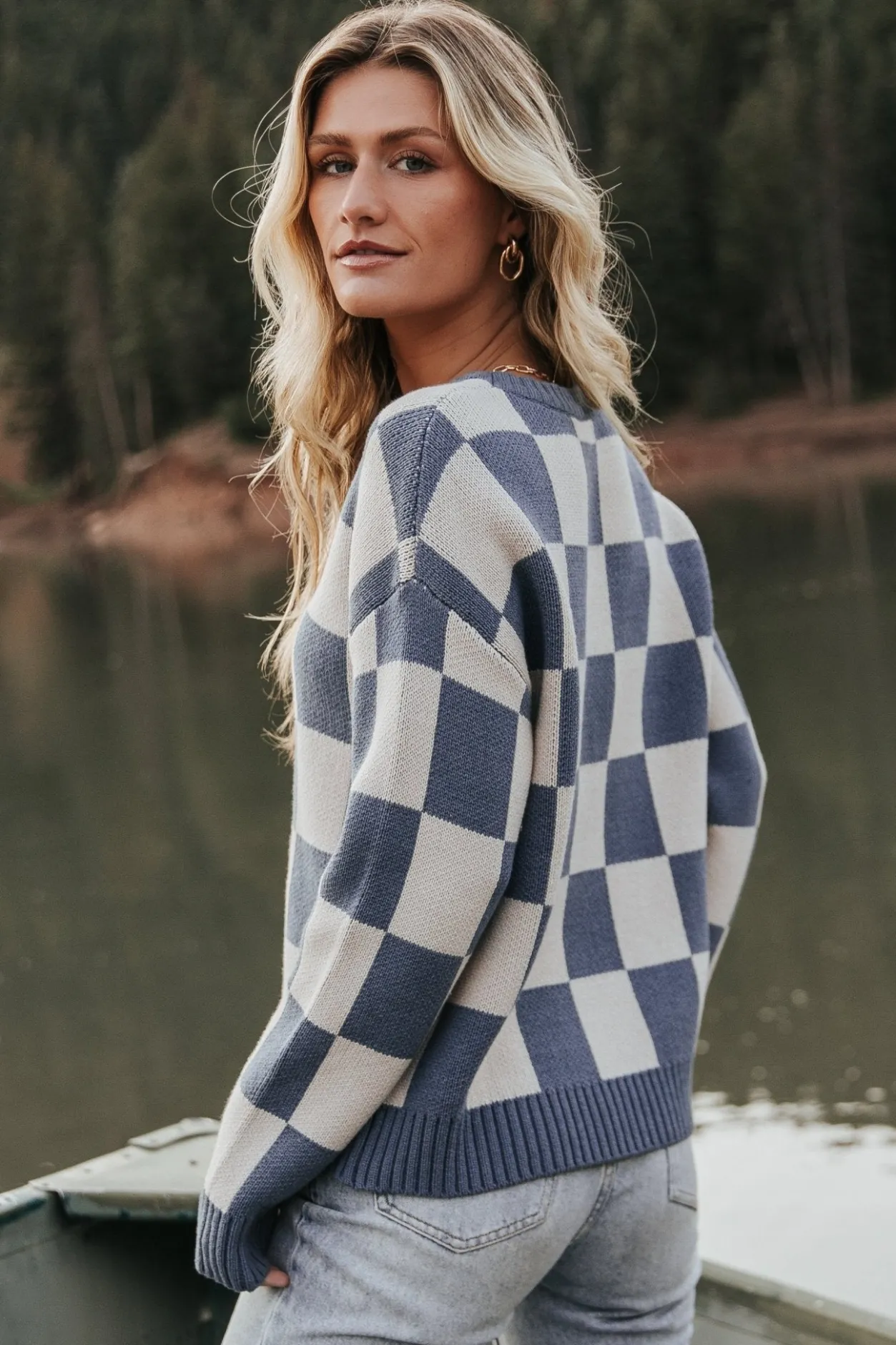 Discount Baltic Born Quincy Checkered Sweater | Blue