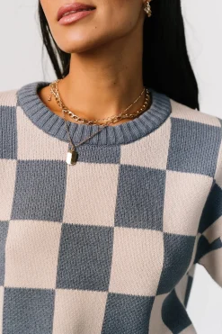 Discount Baltic Born Quincy Checkered Sweater | Blue