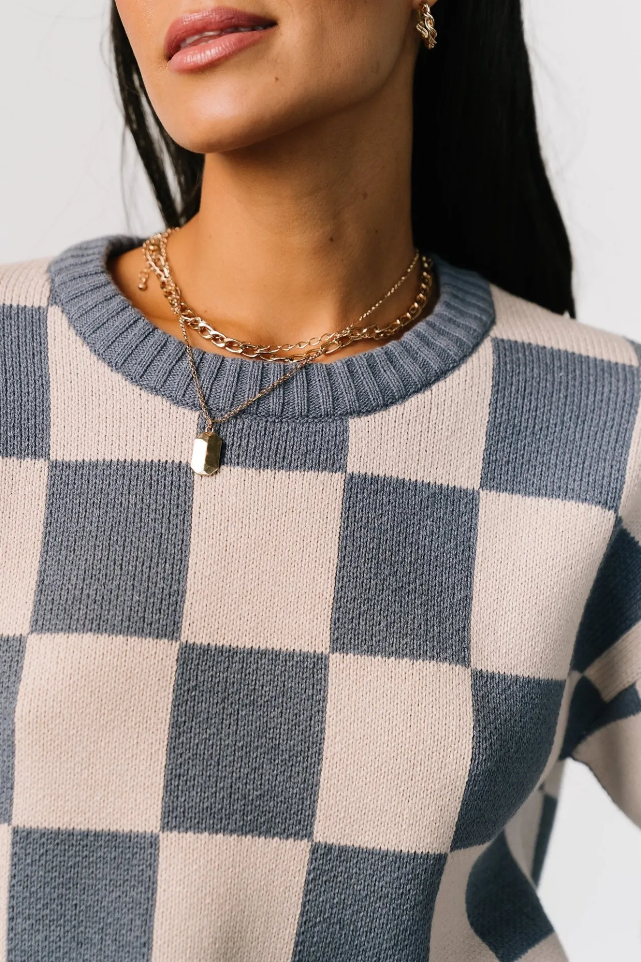 Discount Baltic Born Quincy Checkered Sweater | Blue