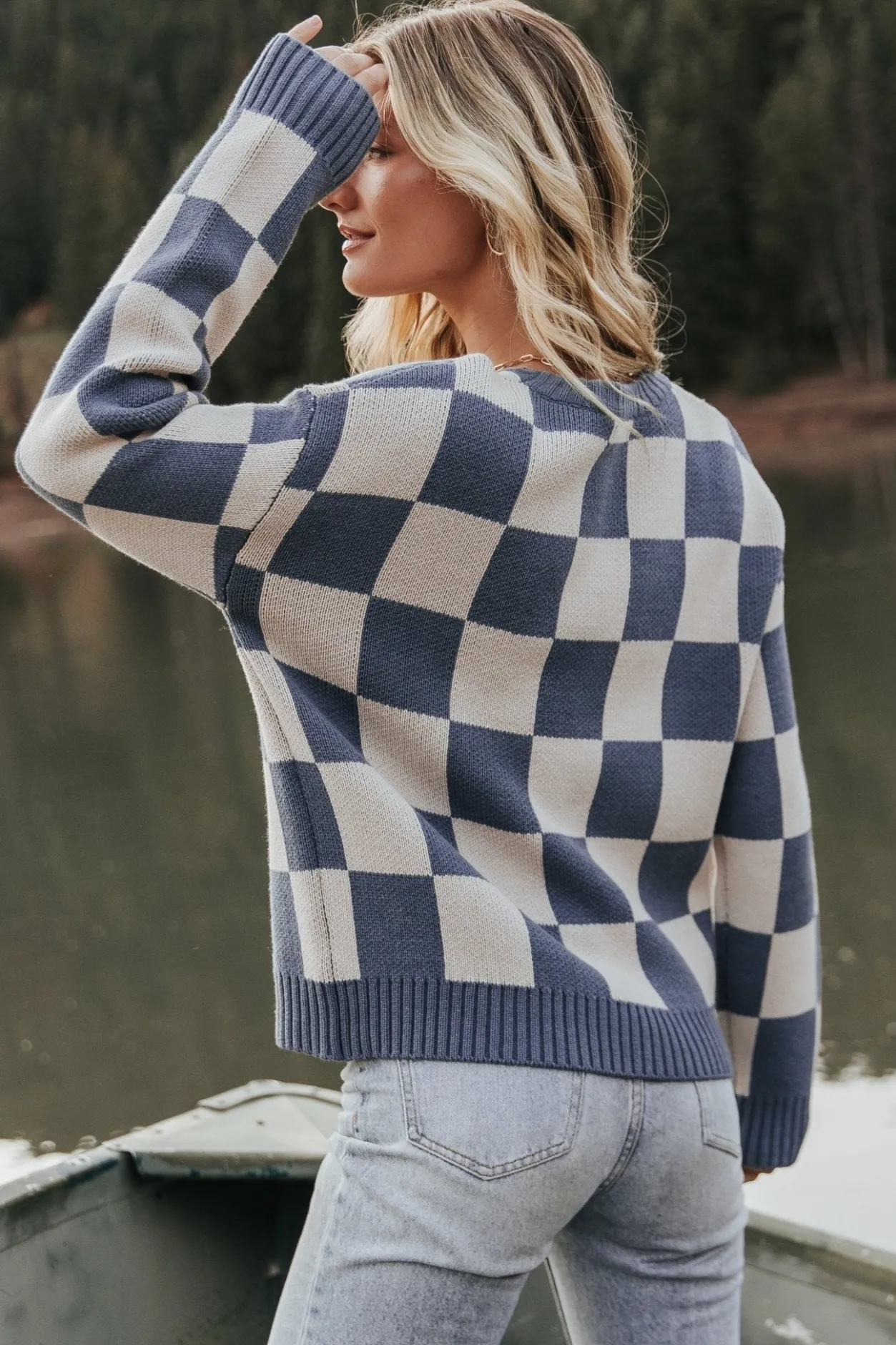 Discount Baltic Born Quincy Checkered Sweater | Blue