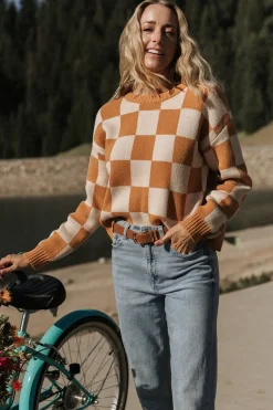 Outlet Baltic Born Quincy Checkered Sweater | Pumpkin Spice PumpkinSpice