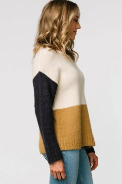 Outlet Baltic Born Randi Color Block Sweater | Cream + Navy Cream+Navy