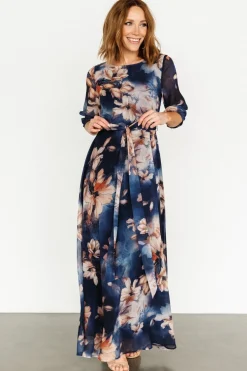 Outlet Baltic Born Rebecca Maxi Dress | Dark Blue Floral DarkBlueFloral