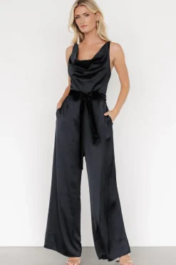Discount Baltic Born Rebel Satin Jumpsuit | Black