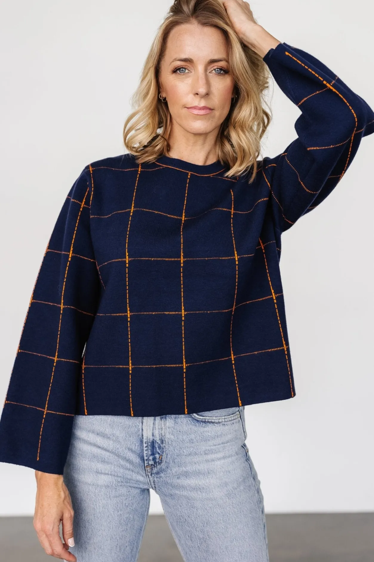 Discount Baltic Born Remington Sweater | Navy + Orange Navy+Orange