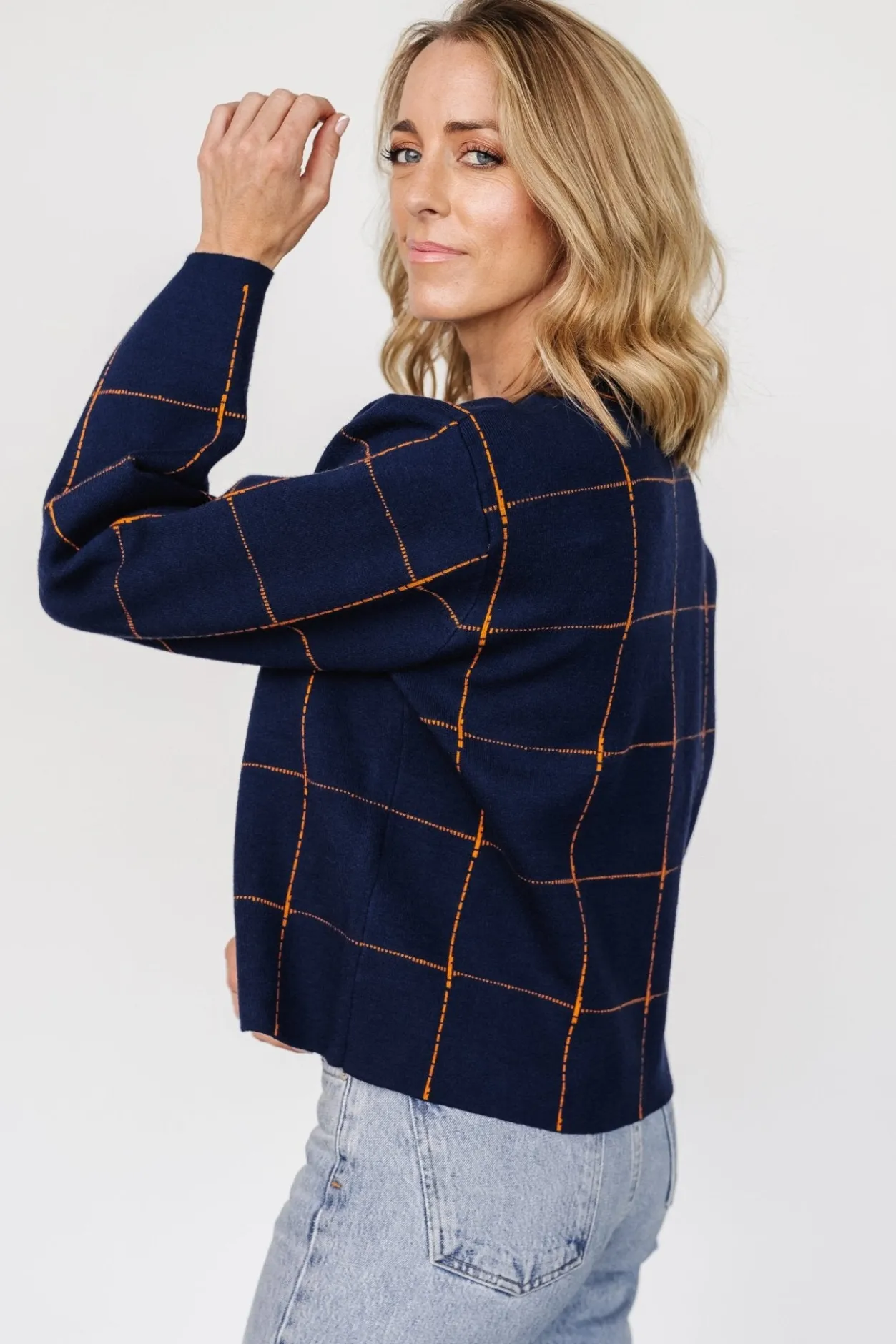 Discount Baltic Born Remington Sweater | Navy + Orange Navy+Orange