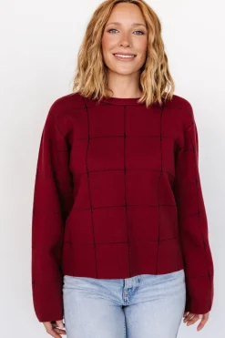 Fashion Baltic Born Remington Sweater | Red + Navy Red+Navy