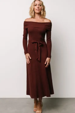 Online Baltic Born Rheta Off Shoulder Sweater Dress | Mahogany