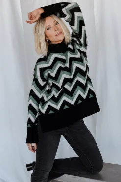 Sale Baltic Born Ricks Sweater | Black + Green Multi Black+GreenMulti