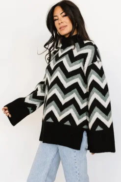Sale Baltic Born Ricks Sweater | Black + Green Multi Black+GreenMulti