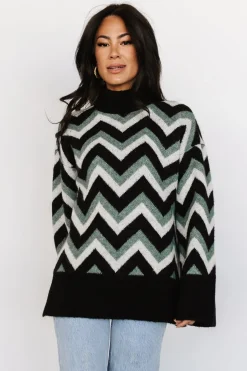 Sale Baltic Born Ricks Sweater | Black + Green Multi Black+GreenMulti
