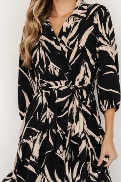 Discount Baltic Born Riverside Midi Dress | Navy + Taupe Navy+Taupe