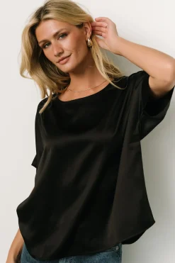 Discount Baltic Born Rory Satin Top | Black