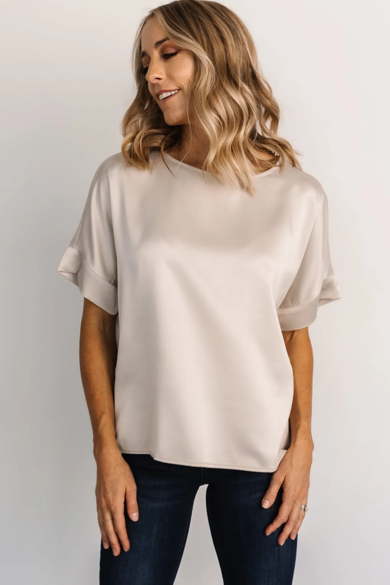 Fashion Baltic Born Rory Satin Top | Pearl