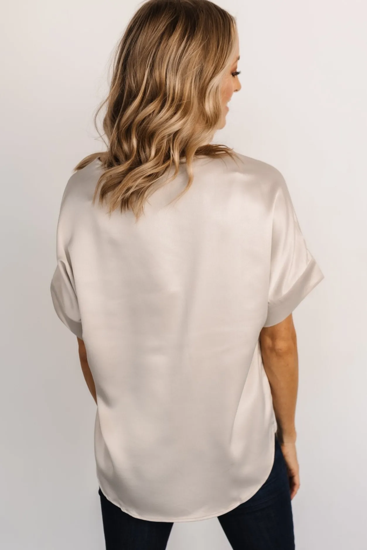 Fashion Baltic Born Rory Satin Top | Pearl