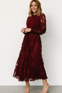 Sale Baltic Born Roslyn Embroidered Dress | Wine
