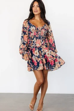 Best Baltic Born Rubi Short Dress | Navy Multi Floral NavyMultiFloral