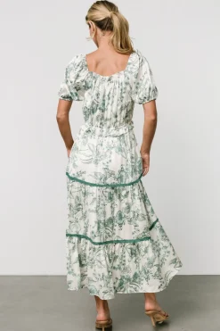 Sale Baltic Born Ruthie Tiered Midi Dress | Green Print GreenPrint