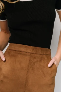 Best Baltic Born Rylan Faux Suede Short Skirt | Caramel